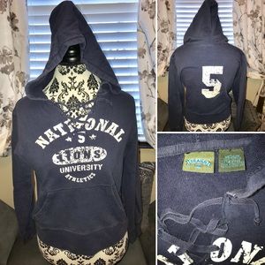 New Item! Navy and stone washed white hoodie  med